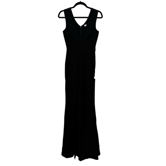 DRESS THE POPULATION *SALE* NWT $198 Sandra Plunging V Neck Black Maxi Size XXS - Picture 5 of 12